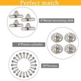 thumbnail image 3 of 4 Pcs Gas Strut 100N Gas Struts Hydraulic Gas Spring Gas Strut Shock Absorbers Adjustable Struts Hydraulic Furniture For Kitchen Home Shop Store, 3 of 5