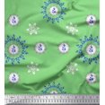thumbnail image 1 of Soimoi Rayon Crepe Fabric Berries & Damask Decorative Printed Craft Fabric by The Yard 46 Inch Wide, 1 of 3