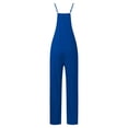 thumbnail image 5 of TrendOFT Jumpsuits For Women Casual Summer Solid Loose Pocket Spaghetti Strap Wide Leg Womens Overalls Rompers Blue M, 5 of 5