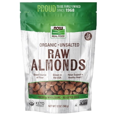 NOW Foods - NOW Real Food Amandes Crues Biologiques Non Salées - 12 oz