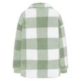 thumbnail image 4 of Timegard Womens Jacket Plus Size Plaid Stand Collar Button down Fleece Hooded Jacket Winter Fuzzy Warm Coat, 4 of 4