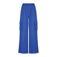 thumbnail image 4 of zanvin Women's High Waist Straight Cylinder Cargo Pants, Solid Color, 4 of 5