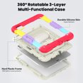 thumbnail image 2 of XYX For iPad Pro 11 inch Case 2024 (M4), 360 Rotating Shockproof Cover with Stand, Screen Protector, Shoulder Strap, Rainbow Red, 2 of 7