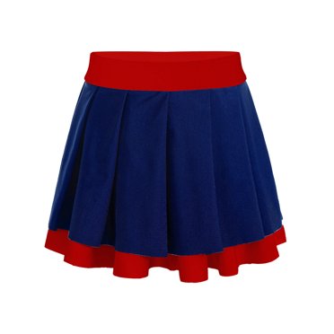 Hansber Kids Girls Tennis Golf Skirt Two Layers Pleated Skirts Sports Athletic Workout Gym Activewear Navy Blue 14