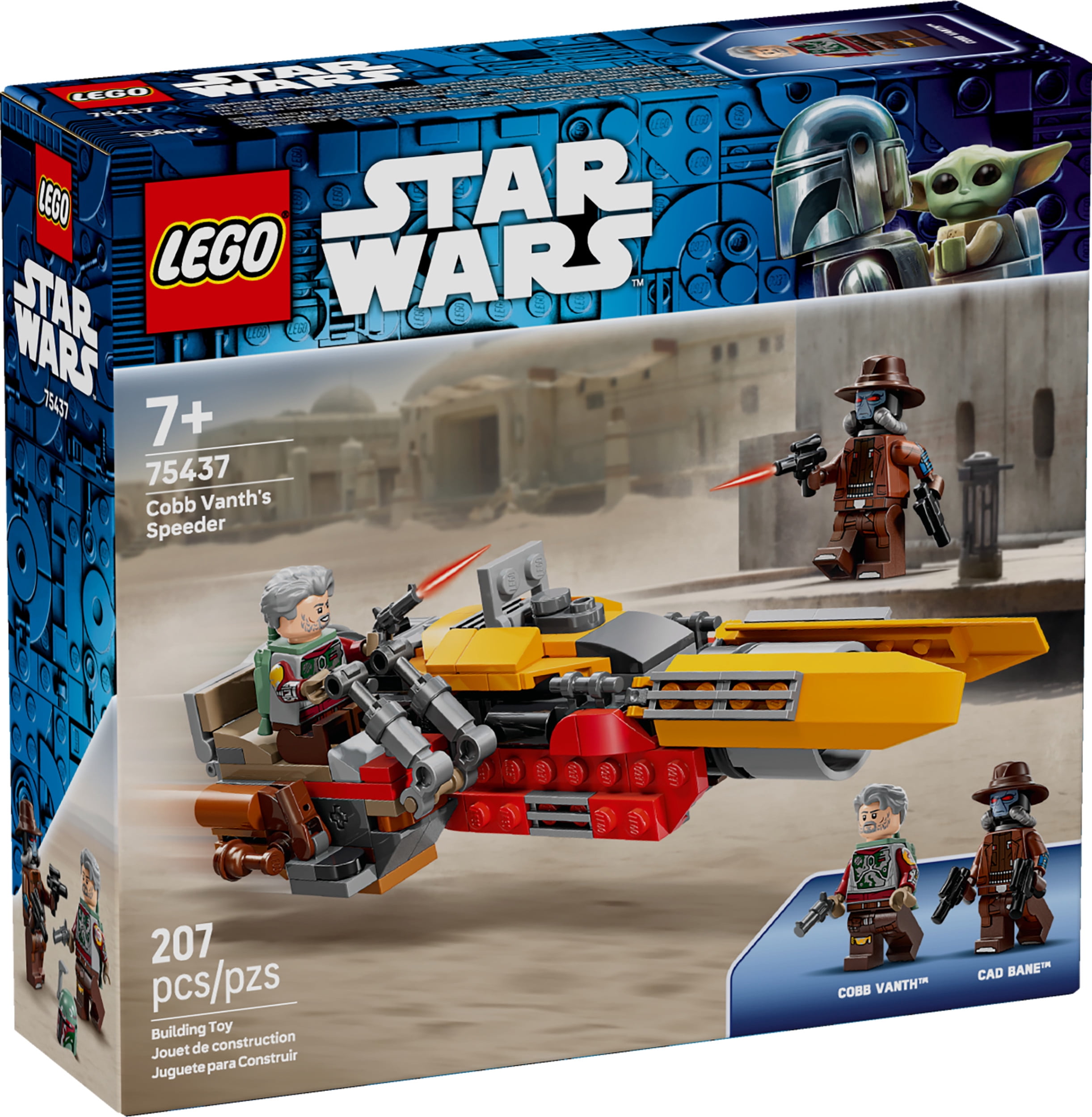 LEGO Star Wars Cobb Vanth’s Speeder Building Toy for Boys & Girls - Pretend Play Space Vehicle for Kids & Fans, Ages 7+ - Includes Cobb Vanth & Cad Bane Minifigures - Gift Idea for Birthdays - 75437