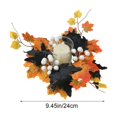 thumbnail image 3 of SLYNSHome Halloween Candle Rings Artificial Maple Leaf Mini Wreath Candle Holder Fall Autumns Thanksgiving Party Decoration, 3 of 7