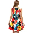 thumbnail image 4 of Ovzne Robes d'Été pour Femmes 2025 Robe de Plage Femmes Décontractée Grande Taille Sans Manches Col Rond Imprimé Robe Courte Robe d'Été Imprimée Liquidation, 4 of 5
