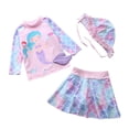 thumbnail image 1 of Baby/Toddler Girls Mermaid Swimsuit Rashguard Set Long Sleeve UPF 50+ ,CM25-13YT Size 3T, 1 of 5