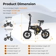 thumbnail image 2 of Goplus Vélo Électrique pour Adultes, Bicyclette Électrique Pliable avec Moteur de 350 W et Batterie de 36 V, 2 of 10