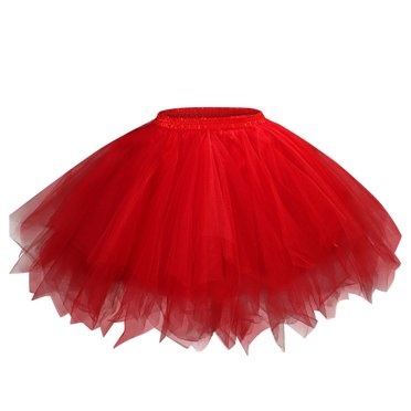 XZNGL Jupe Tutu en Tulle Femme Jupe en Tulle en Maille Jupe Princesse Jupe Élastique Jupe Courte Adulte de Danse