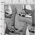 thumbnail image 2 of oneOone Tissu Gris en Polyester Spandex Nautique pour Couture et Projets d'Artisanat, Imprimés de Tissu au Mètre, 56 Pouces de Large, 2 of 5