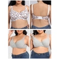 thumbnail image 4 of eccomum Women Plus Size Bra Full Coverage Soft Cups with Underwire, 4 of 7