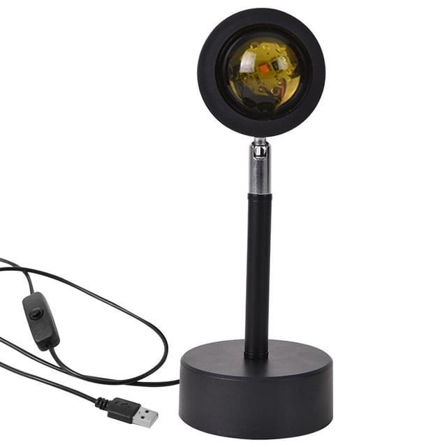 Lampe de Projection LED 5 W USB Projecteur Lumière Réglable LED Projection Accessoire de Photographie Lampe d'Ambiance, Coucher de Soleil