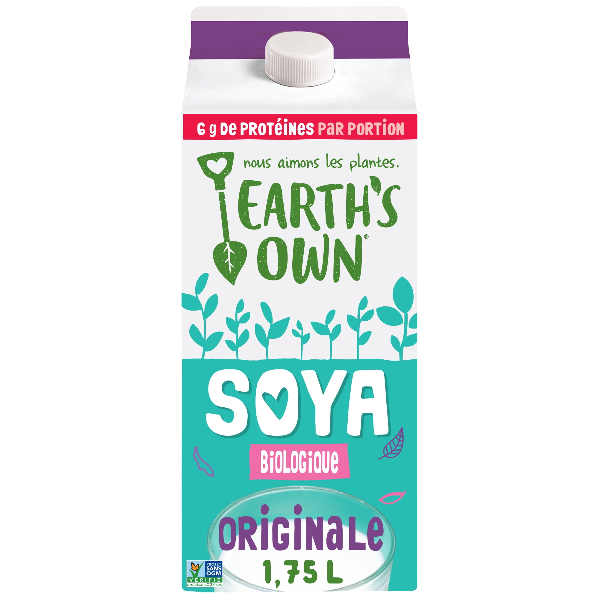 Earth's Own Gluten-Free, Original Organic Soy Milk Alternative, 1.75L