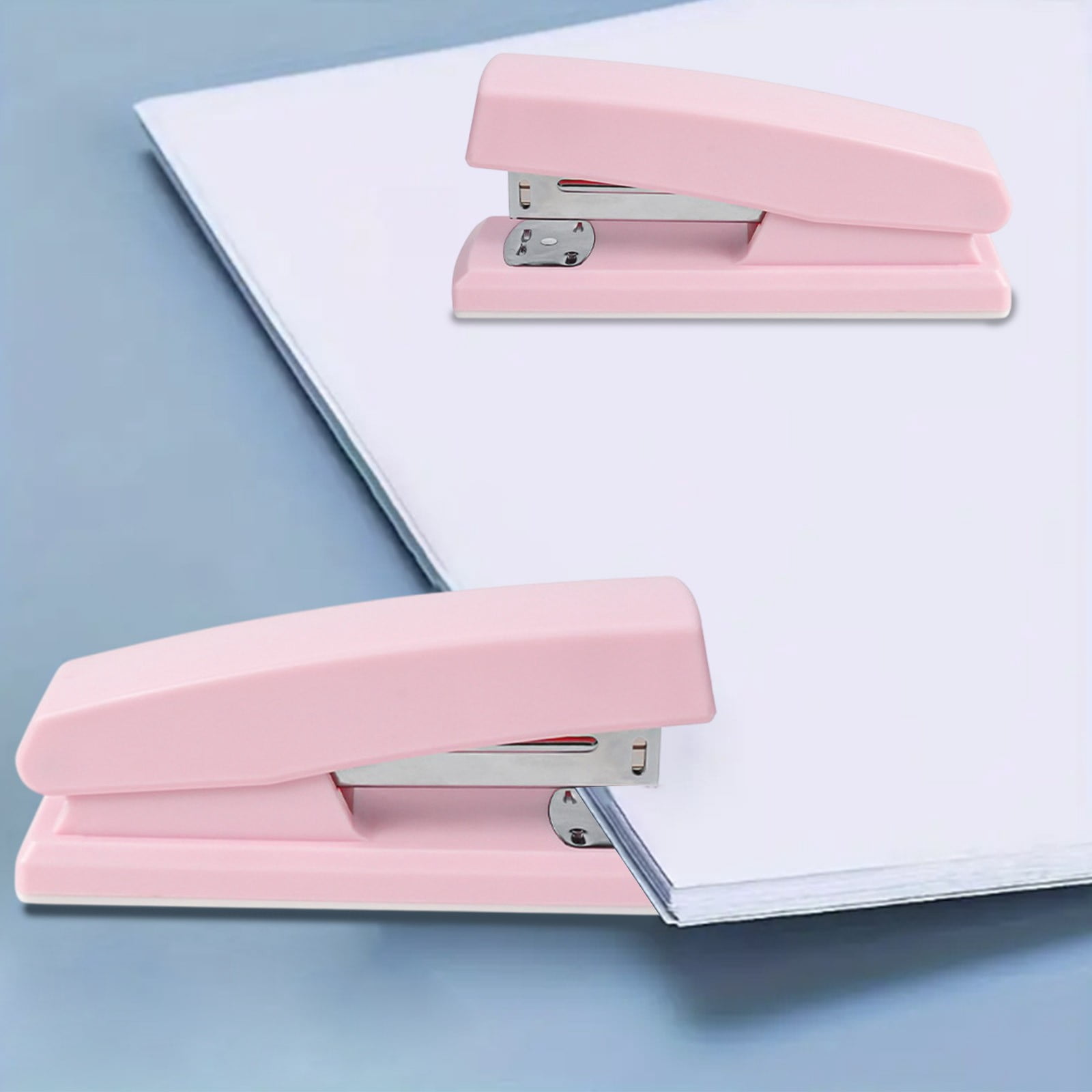 PEONAVET ABS stapler Macaron Color Stapler Home Portable Mini Student Binding Office Bookable Medium Seam Effortless Stapler