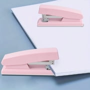 Cagogo Macaron Stapler, Effortless One-Finger Press Portable Mini Stapler, Teen Office Home Binding Tool, Bookable Medium Seam Stapler for Paper Documents and Notebooks, Includes 50 Staples