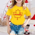 thumbnail image 2 of GDREDA Canada T-Shirts Imprimé Drapeau Filles T-Shirt à Manches Courtes Été Col Rond T-Shirt Coupe Décontractée T-Shirts Basiques, 2 of 4