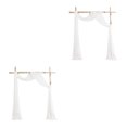 thumbnail image 3 of Decodeary Wedding Arch Drapes Memorable Setting For Big Day Not Easy To Wrinkle Easy Care white 2Set, 3 of 6