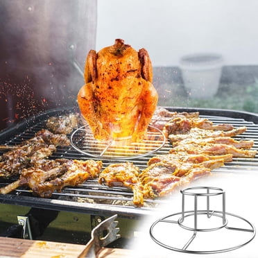 RXIRUCGD Bière Conserve Poulet Gril Four Fumoir Robuste en Acier Inoxydable Support de Bière Poulet Est Facile à Utiliser et à Nettoyer pour l'Ensemble du Poulet Rôti