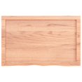 thumbnail image 2 of vidaXL Table Top Light Brown 80x50x(2-4) cm Treated Solid Wood Oak, 2 of 5