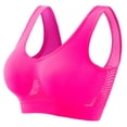 thumbnail image 1 of Sleep Bras for Women Pullover Bra Feature V-Neck Soft Bra Style W-20 Pinks-a 4XL, 1 of 2