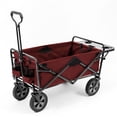 thumbnail image 1 of Mac Sports Chariot Utilitaire de Jardin Extérieur Pliable et Rabattable avec Table, Bordeaux, 1 of 7
