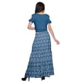 thumbnail image 4 of Moomaya Printed Two Piece Flared Skirt And Crop Top Rayon Ethnic Set For Girls, 4 of 6