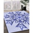 thumbnail image 3 of Ahgly Company Tapis d'Intérieur Lavables en Machine, Rectangle Bleu Ciel Transitionnel, 2' x 3', 3 of 7