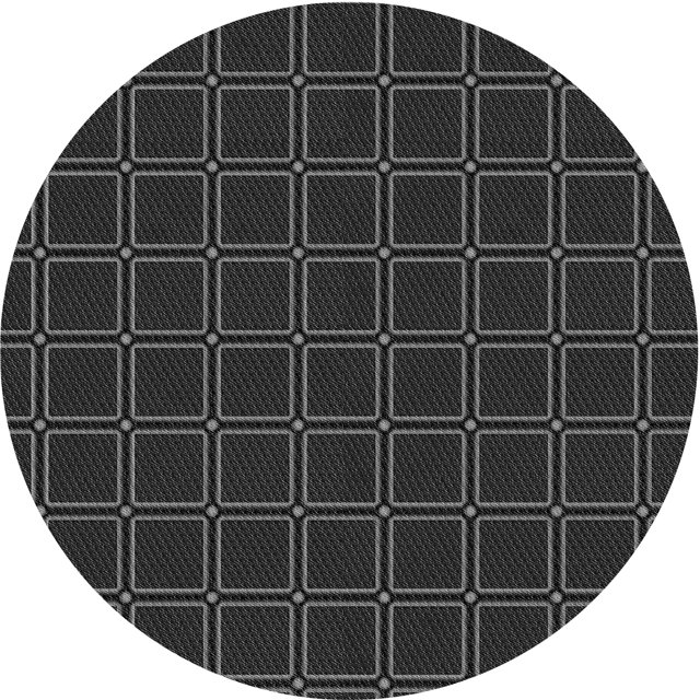 Ahgly Company Tapis Rond Lavable en Machine Intérieur Transitionnel Gris Carbone, 4 Pieds Rond