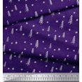 thumbnail image 3 of Soimoi Purple Rayon Fabric Asterisk & Snow Nature Print Fabric by the Yard 56 Inch Wide, 3 of 5