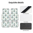 thumbnail image 4 of Lsque Ancres et Coquillages Imprimés Ensemble de 4 Tapis de Sol, Doublures en Caoutchouc Résistantes, Design Antidérapant, Protection Automobile Toutes Saisons, Véhicules, Voitures, Camions et SUV, 4 of 7