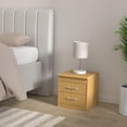 thumbnail image 4 of Hodedah Two Drawer Contemporary Wooden Nightstand in Beige Finish, 4 of 6