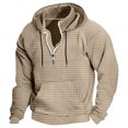 thumbnail image 1 of RXIRUCGD Hommes Décontracté Mode Uni Manches Longues Hauts Blouse Chandail à Capuchon Chandails, Kaki, Taille : TG, 1 of 5