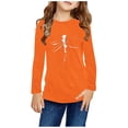 thumbnail image 2 of T-shirts à Manches Longues pour Filles, Col Rond, en Coton, Imprimé Libellule, T-Shirts Décontractés d'Automne et de Printemps, T-Shirts Graphiques Basiques pour Enfants (11 Ans, Orange), 2 of 5