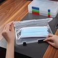 thumbnail image 3 of Xihbxyly A5 Transparent Storage Box Clear Plastic Document Paper Filling Case File Box, 3 of 4