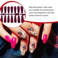 thumbnail image 2 of 24 Pieces False Nails Glitter Shimmering Powder Full Cover Artificial Nail Tips Simple Operation Fingernail Decal DIY Accessory purple red, 2 of 7