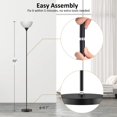 thumbnail image 2 of PESRAE Lampadaires Intelligents RVB Compatibles avec Alexa, Assistant Google Application Wi-Fi, Lampadaire Moderne à Changement de Couleur, Lampadaire d'Angle à Intensité Réglable pour Salon, 2 of 7