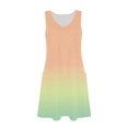 thumbnail image 4 of Ovzne Robes d'Été pour Femmes 2025 Robe d'Été Robe d'Été pour Femmes à Imprimé Dégradé Ample Sans Manches à Col en V avec Poche Robe de Printemps Liquidation, 4 of 6