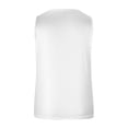 thumbnail image 4 of Mrat Extra Long Tank Tops Women's Striped Round Neck Button Elastic Tank Tops Racer Back Tank Tops Womens S-306 White L, 4 of 5