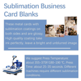 thumbnail image 3 of 100 Pcs Cartes de Sublimation pour Affaires en Métal Aluminium Double Face, 3 of 5