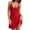 Red, variant on WZXFASHION Women Sexy Lace Chemise Nightgown Sleepwear V Neck Full Slip Babydoll Lingerie Sleep Dress Intimates White XL