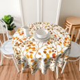 thumbnail image 4 of Nappe d'Extérieur Orange Brûlé d'Automne Ronde 70 Pouces, Nappe Feuilles Aquarelle, Polyester Résistant aux Taches Feuilles d'Automne Déco Saisonnière Petites Housses de Table pour Cuisine Salle à Manger Fêtes Pique-Nique, 4 of 6