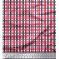 thumbnail image 1 of Soimoi Georgette Viscose Fabric Gingham Check Fabric Prints By Yard 42 Inch Wide, 1 of 3