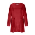 thumbnail image 4 of Chandail en Molleton Surdimensionné pour Femmes Col Rond Manches Longues Pull Décontracté Confortable Tenues de Mode Automne Vêtements 2024, 4 of 6