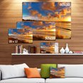 thumbnail image 3 of Coucher de Soleil Coloré sur la Plage - Impression d'Art sur Toile Paysage, 3 of 4