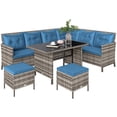 thumbnail image 1 of Outsunny 6 Pieces Patio Dining Set Wicker Outdoor Furniture Set, 1 of 10