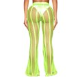 thumbnail image 2 of Kmbangi Femmes Évider Mesh Beach Pants Voir à Travers Fishnet Cover-up Pantalon Bikini Bas Rave Beachwear, 2 of 9