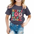 thumbnail image 1 of MEZZALL T-Shirts Imprimés pour Enfants Saison Scolaire Col Rond T-Shirt à Manches Courtes pour Garçons Filles Tee Hauts Doux, 6-7 Ans, 1 of 4