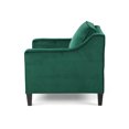 thumbnail image 4 of Milo Fauteuil Club en Velours Contemporain, Vert et Brun Foncé, 4 of 8