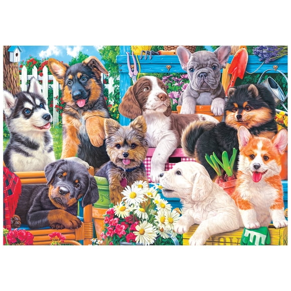 RoseArt - Colorluxe 750 pièces -Chiots rigolos- Puzzle à emboîter pour adultes